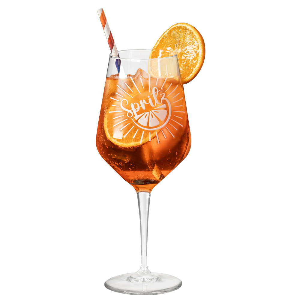 Weinglas Electra mit Dekor "Spritz"