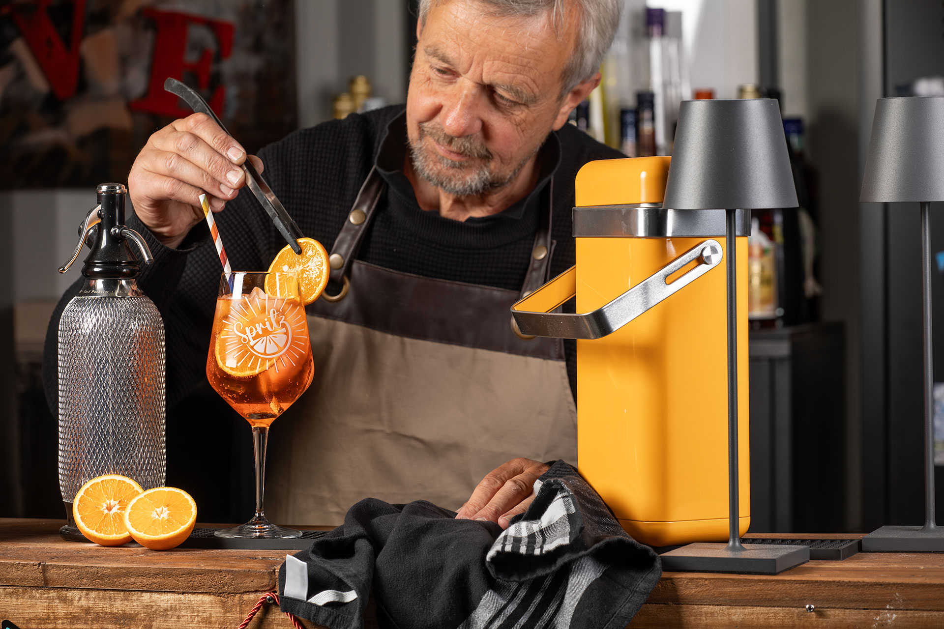 Weinglas Electra mit Dekor "Spritz"