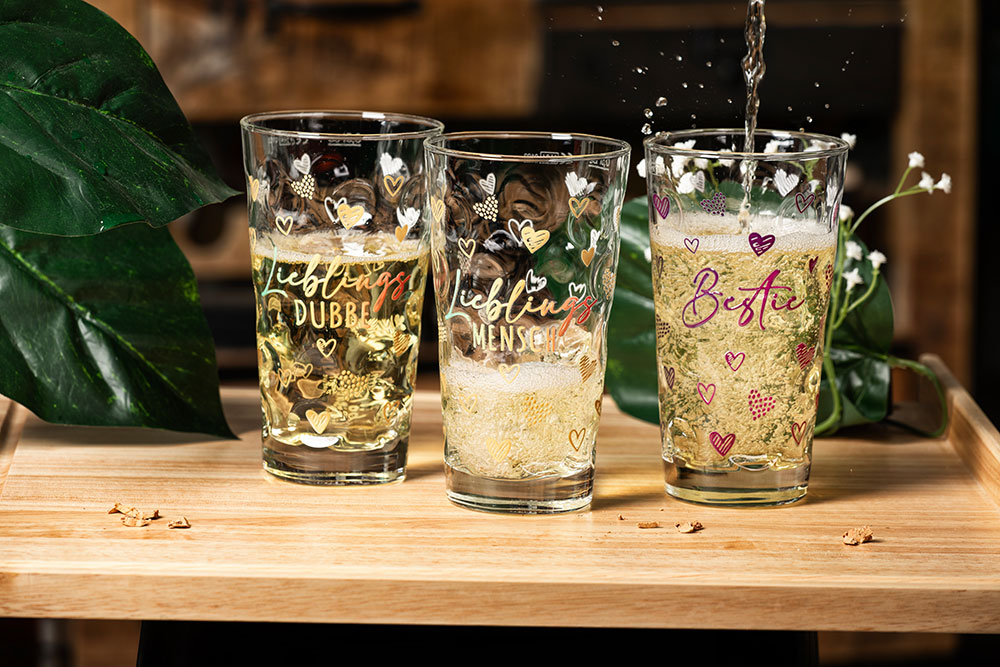 Dubbeglas 0,5 l Bestie, Lieblings MENSCH, Lieblings DUBBE