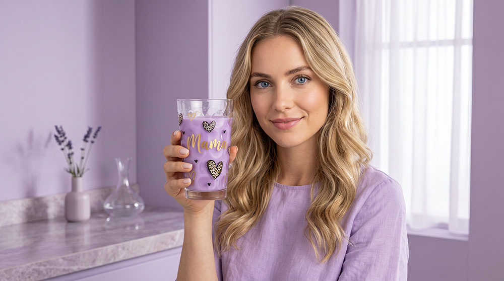Dubbeglas mit Aufdruck Mama
