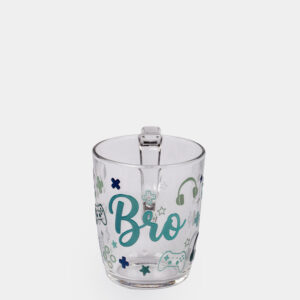 Glastasse mit Dekor "Bro"